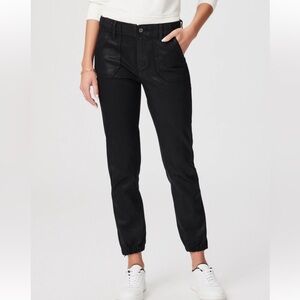 Paige Mayslie Jogger - Black Fog Luxe Coating